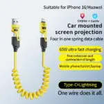 4-in-1 Spring-Loaded Charging Cable