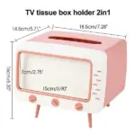 Creative Retro TV Tissue Box Cover & Phone Holder - Image 8