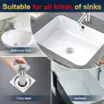 2-in-1 Pop-Up Sink Stopper & Drain Filter - Removable Hair Catcher for Clog-Free Drains - Image 4