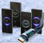 USB-C 100W Turbo Charge Cable with LED Power Display - Image 3