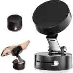 Vacuum Magnetic Phone Stand, Adjustable Mechanical Vacuum Magnetic Car Suction Phone Holder with Telescopic Structure, Magnetic phone holder