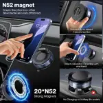 360° Foldable Magnetic Car Phone Mount - Image 6